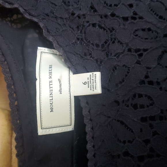 🎁 Anthropologie Moulinette Souers lace peplum top - Picture 5 of 8